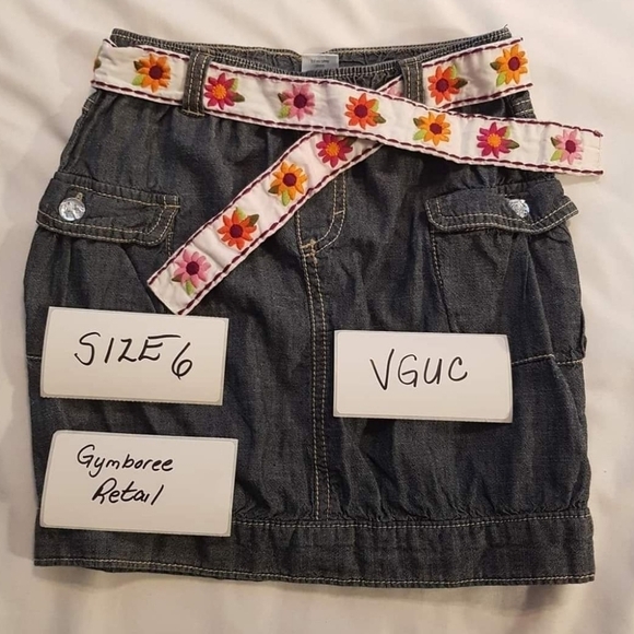 Gymboree chambray belted skirt size 6 - Picture 1 of 3